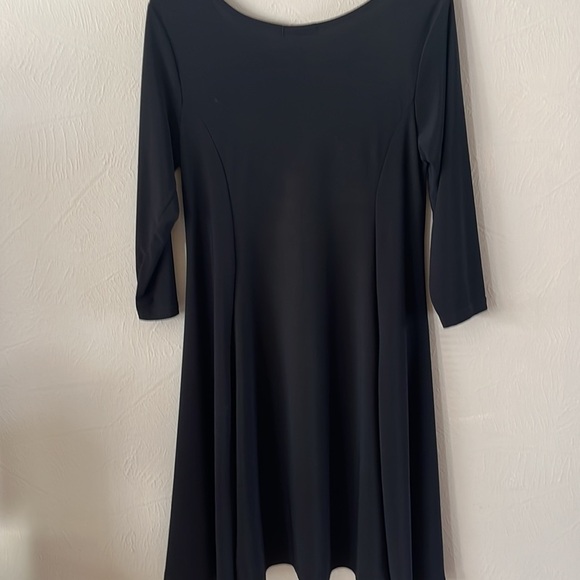 NWT Magna Fit and Flare Black Dress Size 14/16 Knit Fabric - Picture 2 of 12